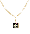 Goldtone & Resin Big Can Pendant Necklace