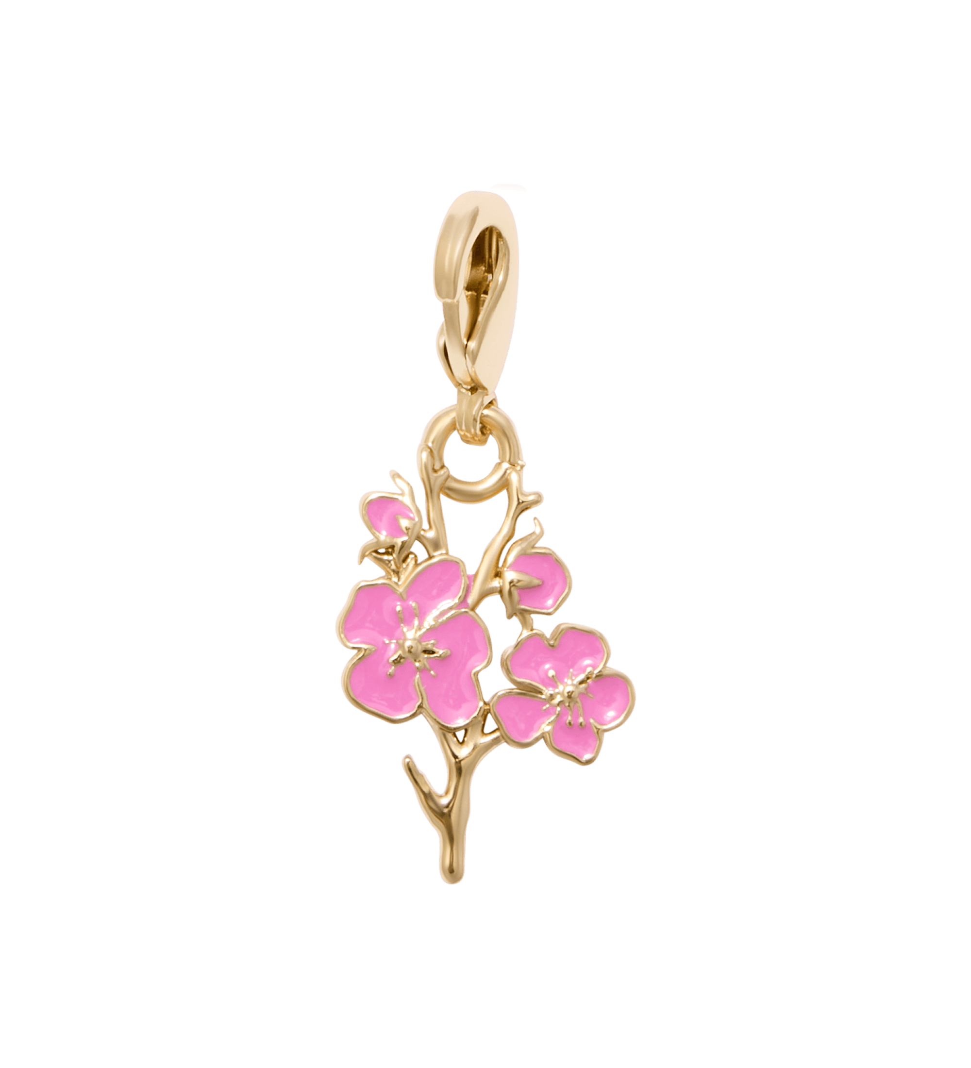 Goldtone & Resin Cherry Blossom Green Tea Charm Set