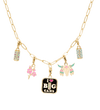Goldtone & Resin Cow Skull Lemon Tea Charm Set