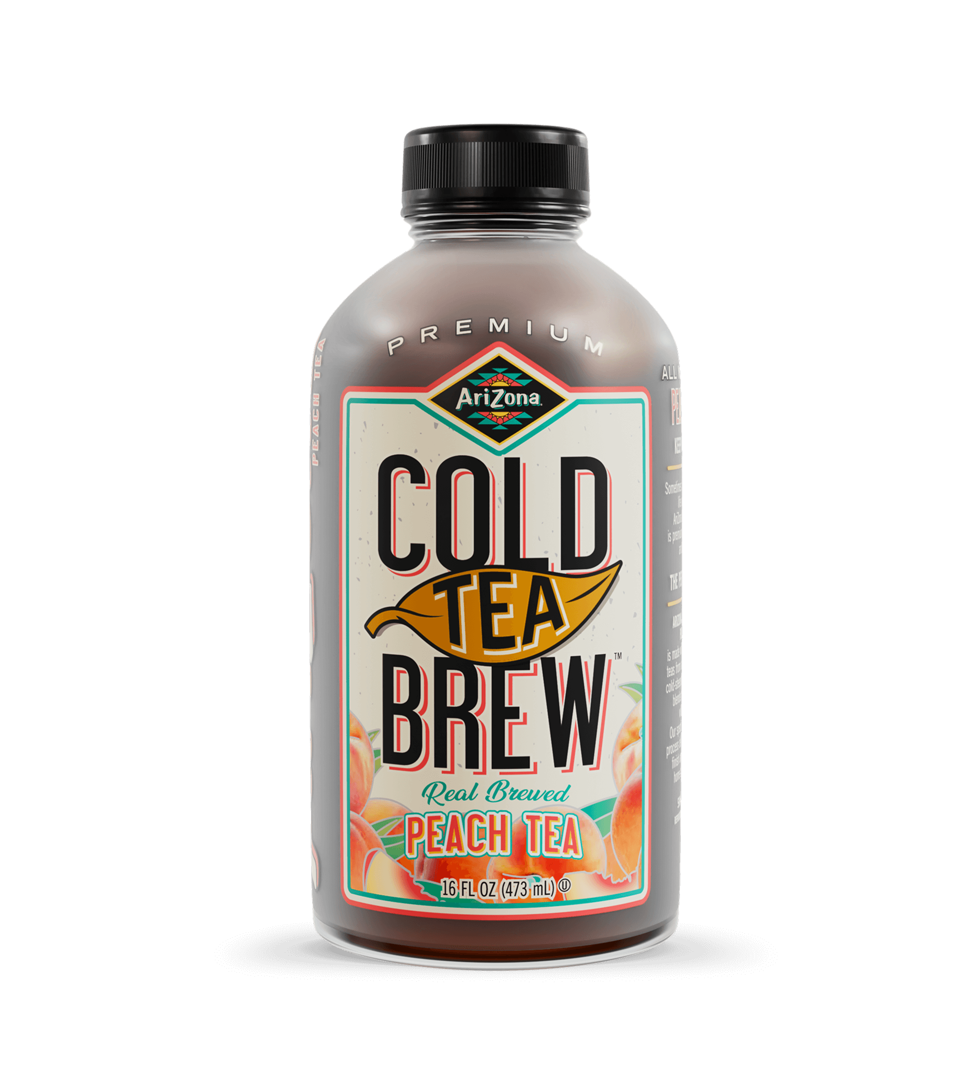 Bottle of Arizona Cold Brew Peach Tea