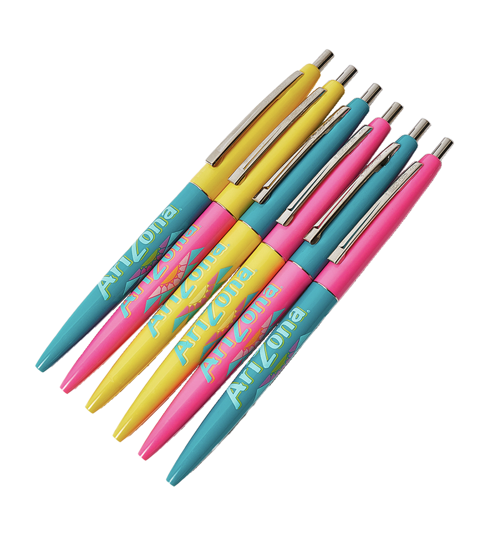 6-Piece Teal & Pink Pen Set