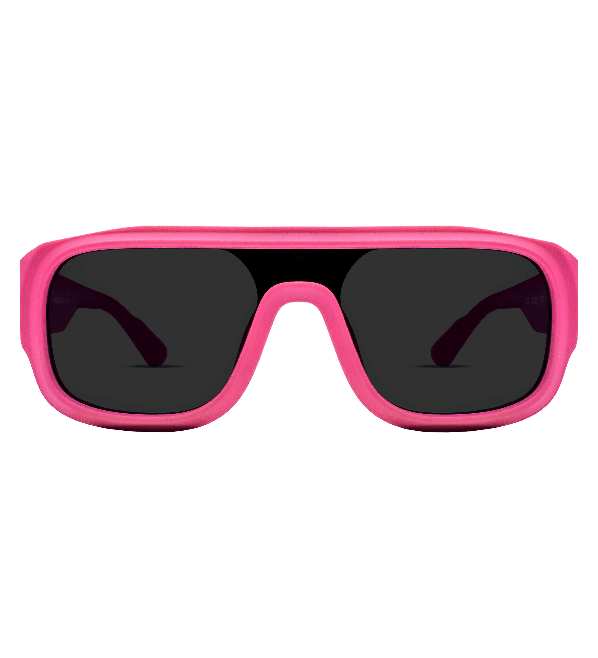 Bright Pink Sunglasses with Black Lens Front View