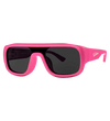 Bright Pink Sunglasses with Black Lens Side View