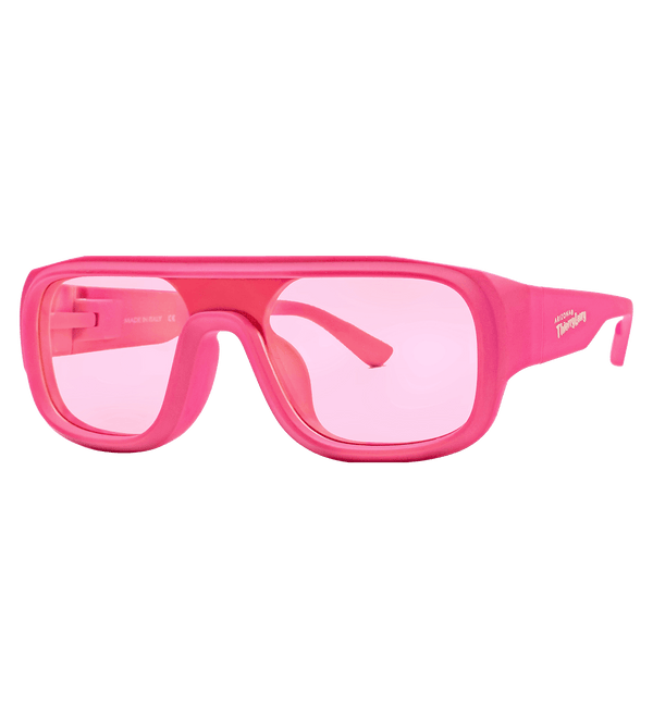 Bright Pink Sunglasses with Pink Lens Side View
