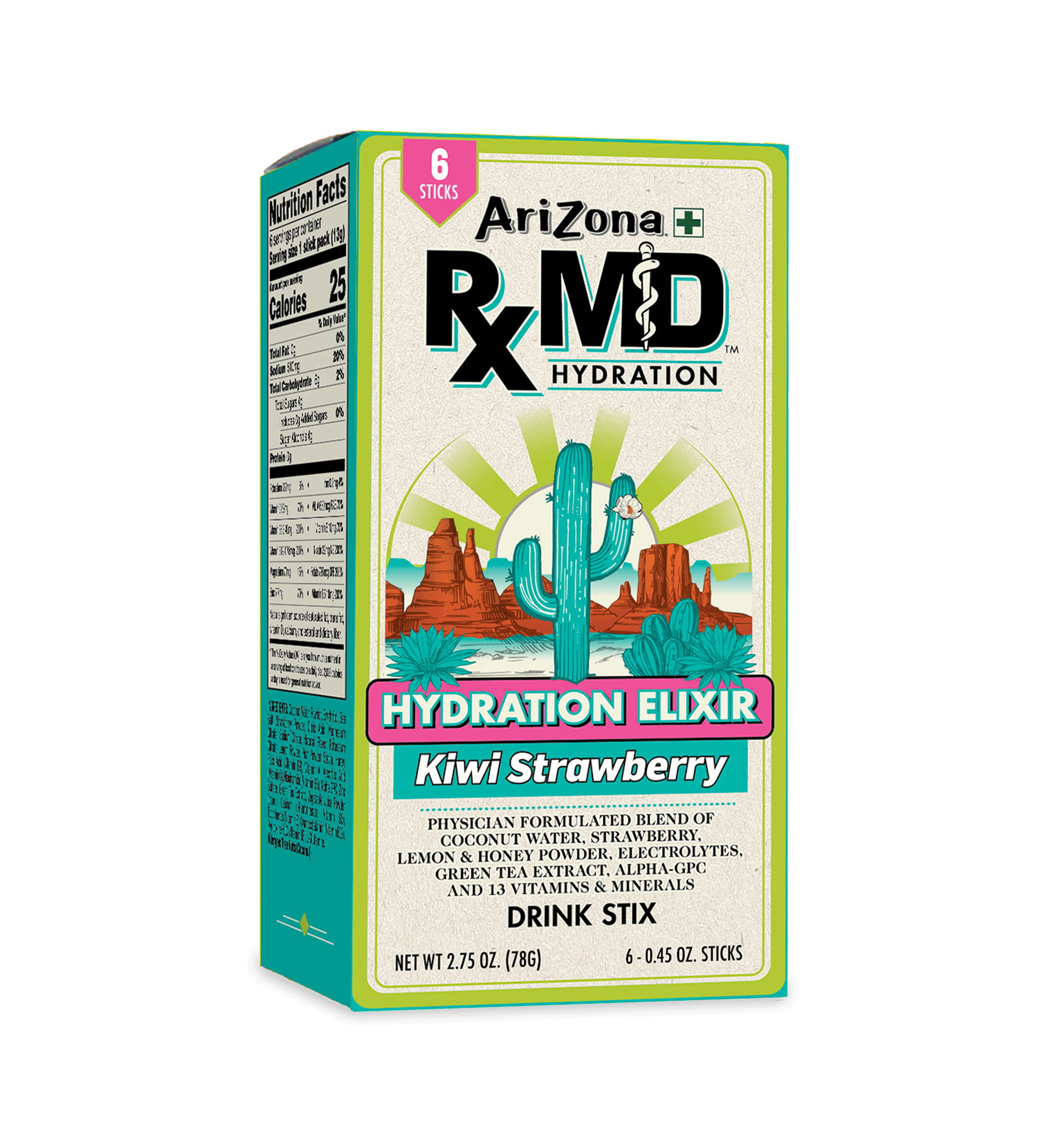RX MD Hydration Stix Kiwi Strawberry Singular Box Product Image