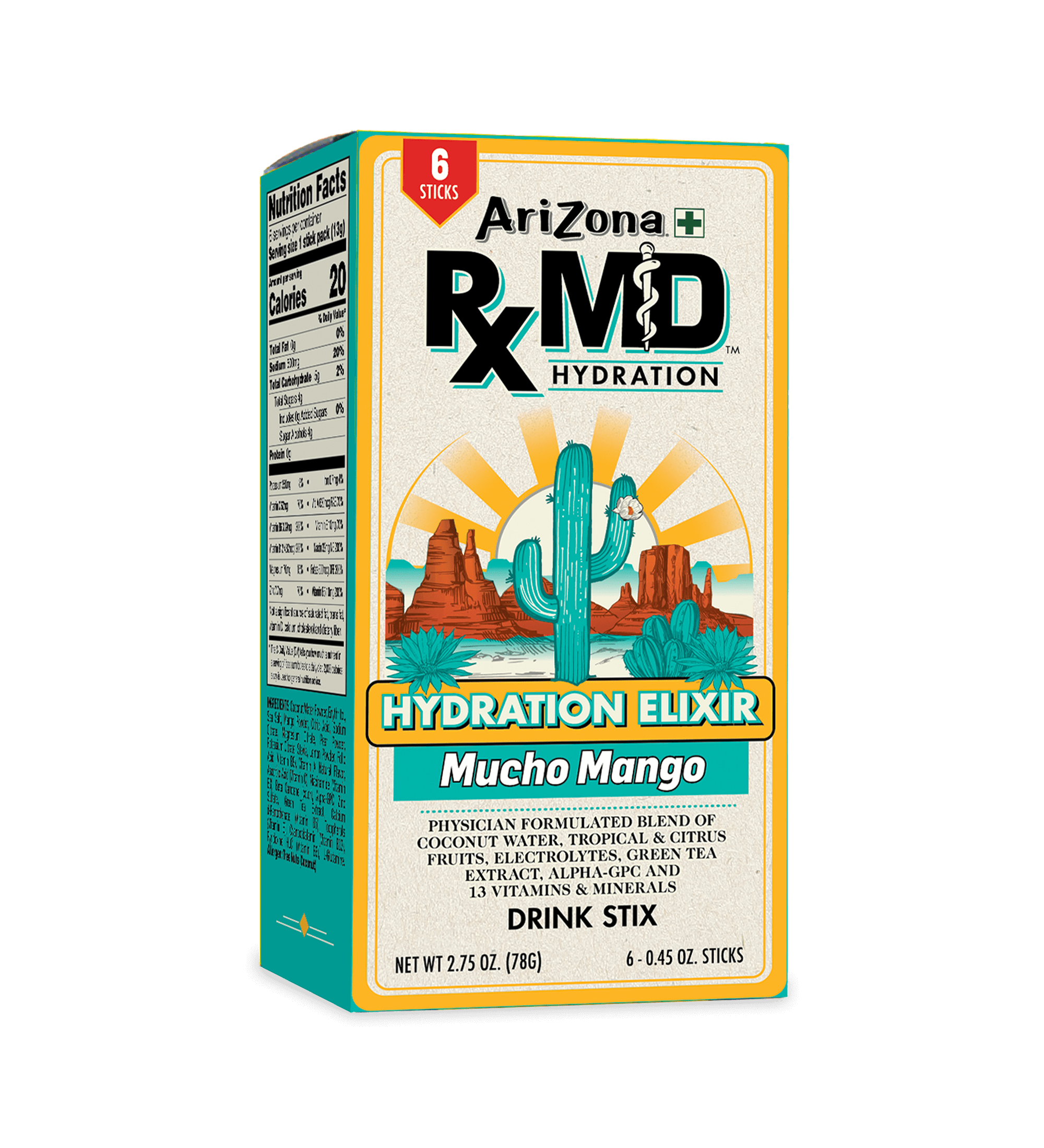 Mucho Mango RX MD Hydration Stix DrinkAriZona Mucho Mango RX MD Hydration Stix DrinkAriZona