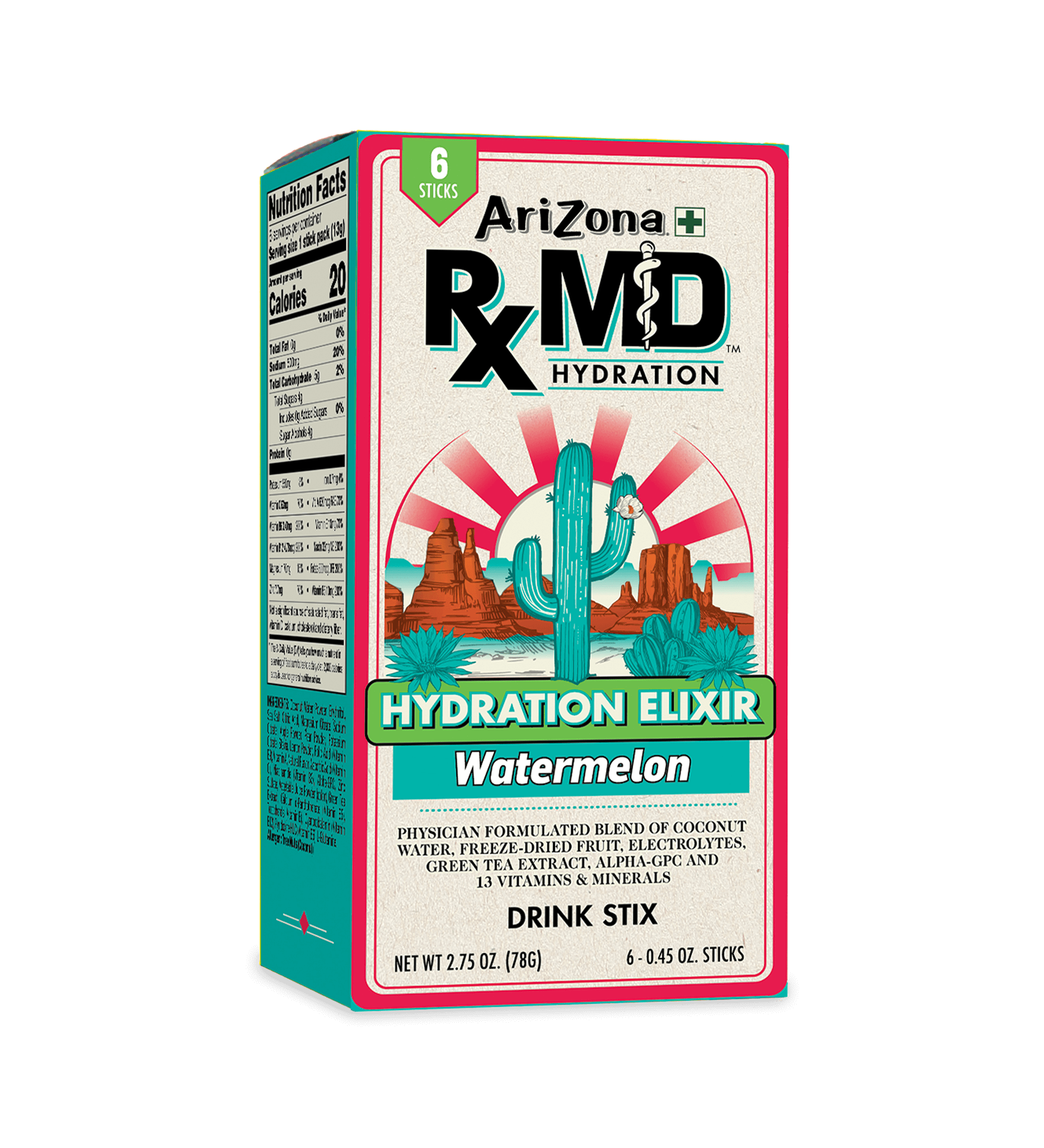 RX MD Hydration Stix Watermelon Singular Box Product Image