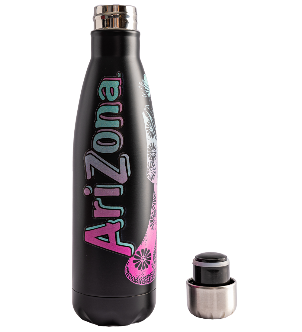 Black Japanese-Inspired Insulated Bottle