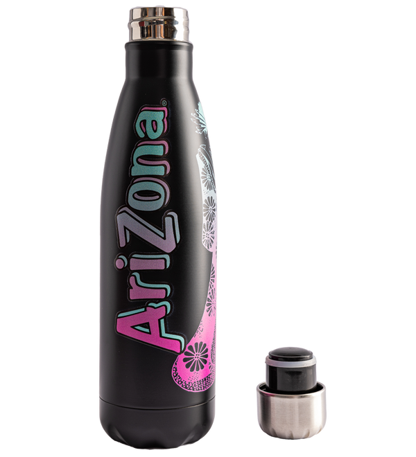 Black Japanese-Inspired Insulated Bottle