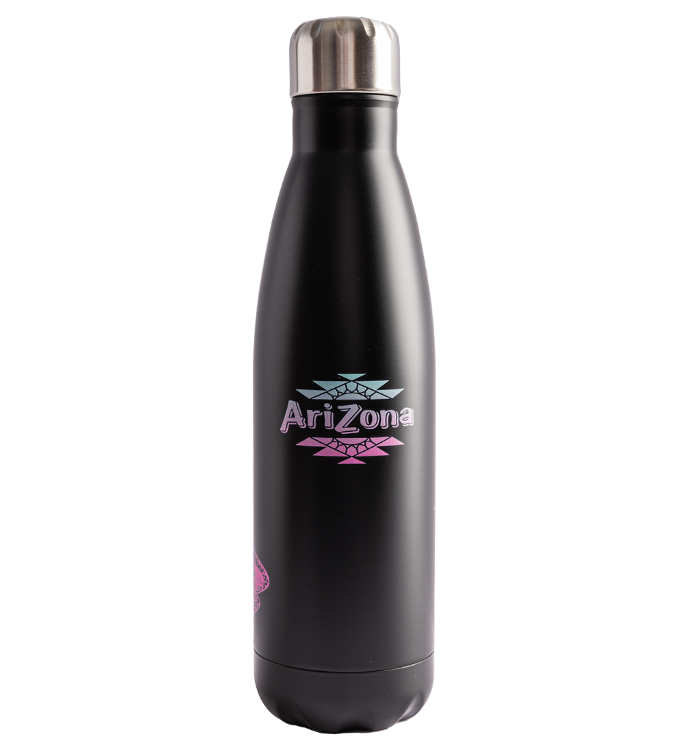 Black Japanese-Inspired Insulated Bottle