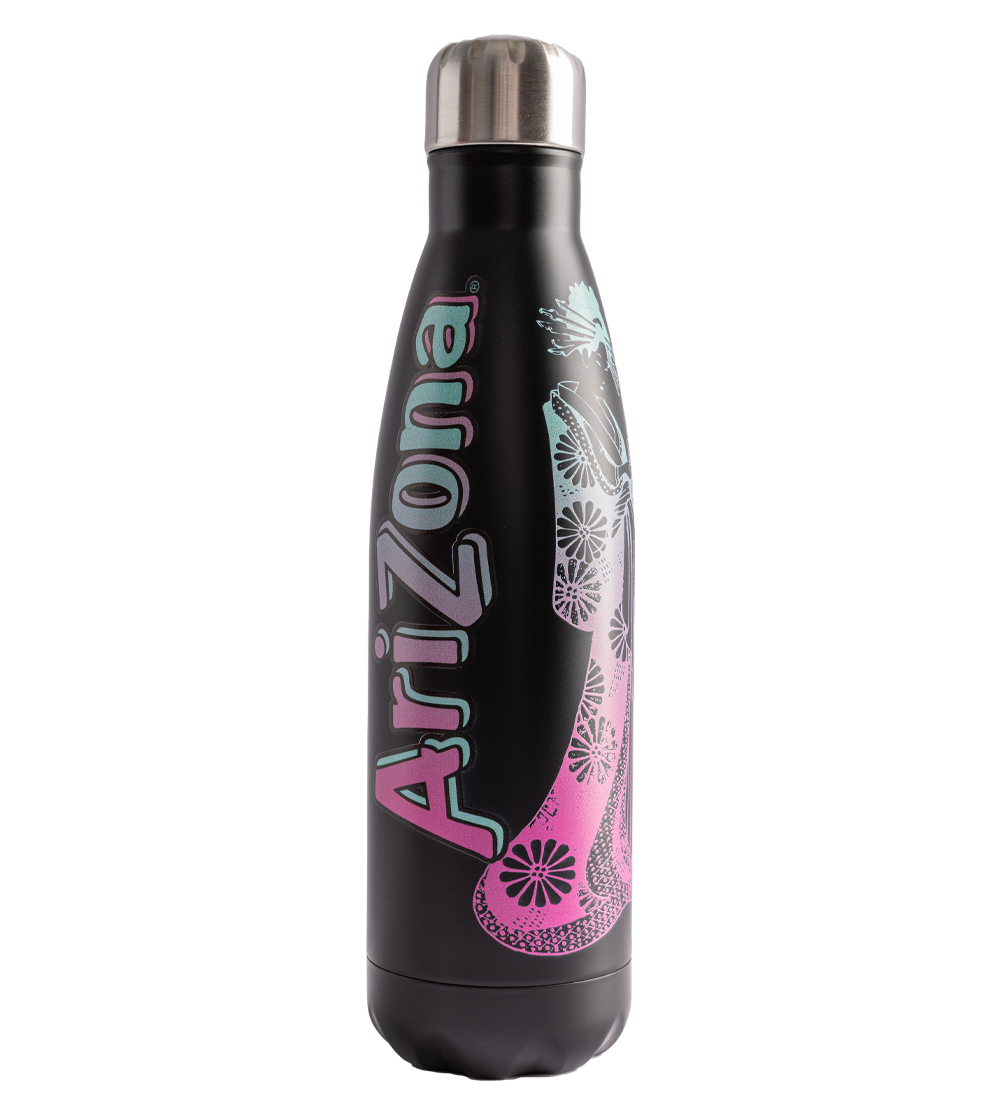 Black Japanese-Inspired Insulated Bottle