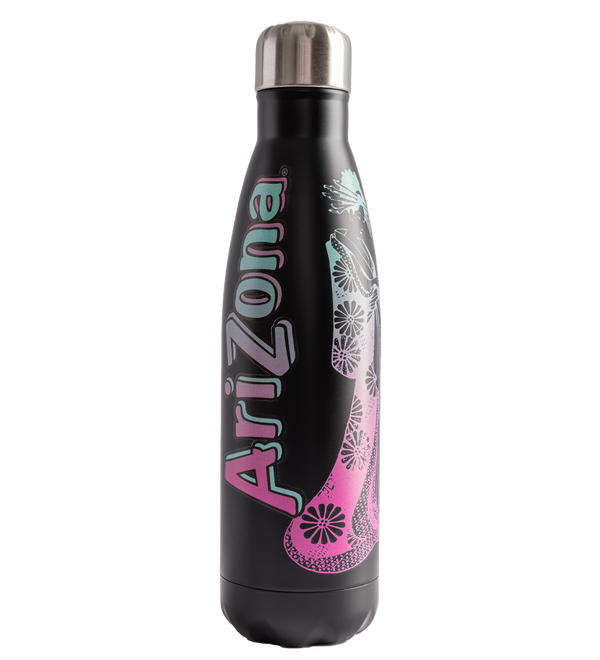 Black Japanese-Inspired Insulated Bottle