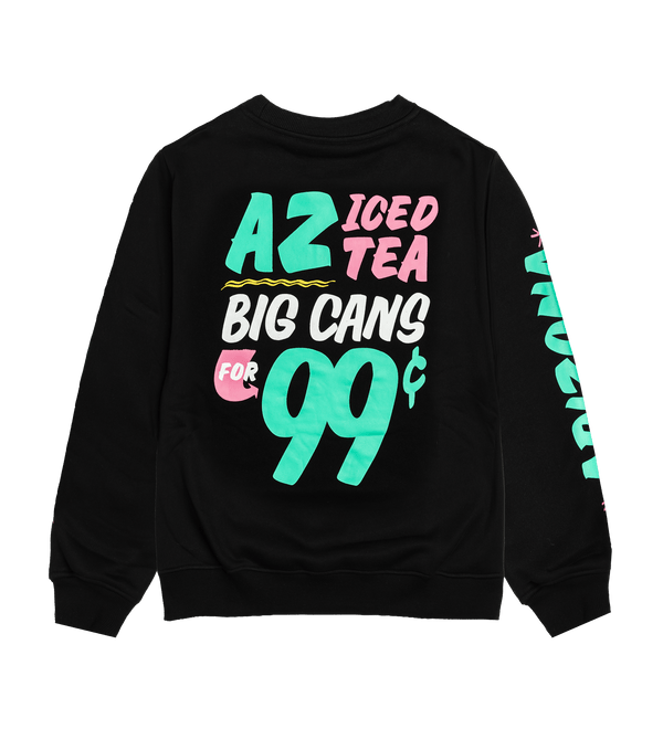 Black sweatshirt with colorful AZ text