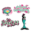 Set of Arizona skate-themed stickers with colorful graphics