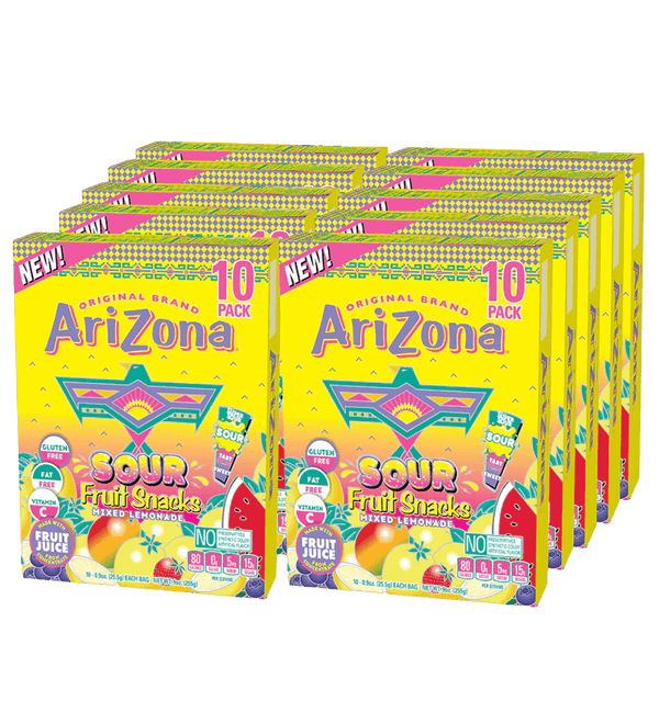 Sour Lemonade .9oz 10 Pack Fruit Snacks Case Shot