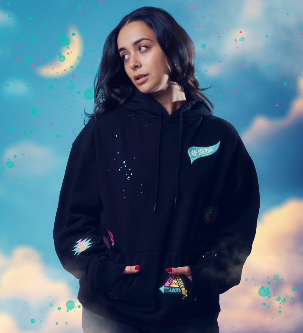 Splatter Hoodie Lifestyle Image Front View