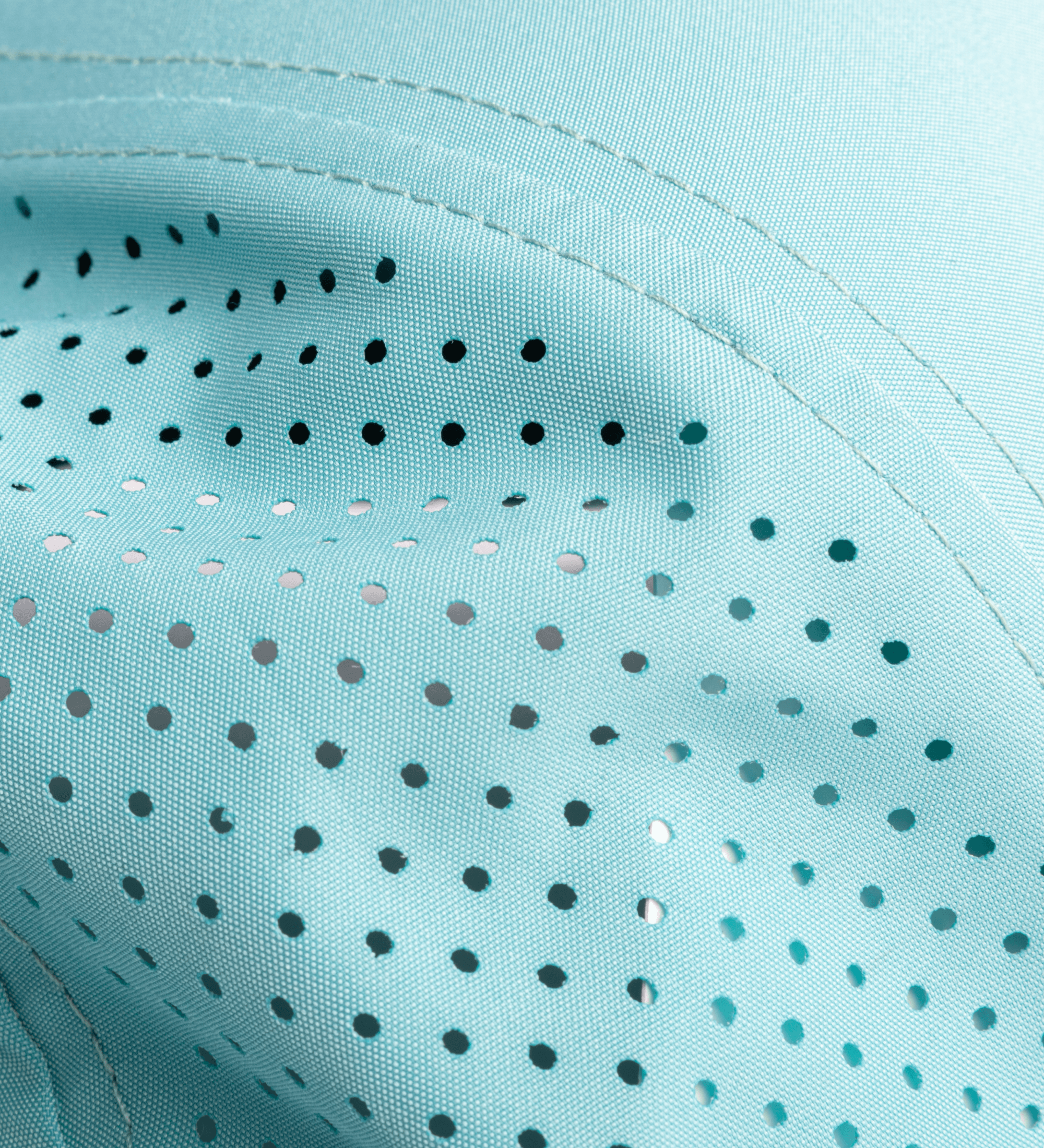 Blue Sunburst Snapback Hat Close Up