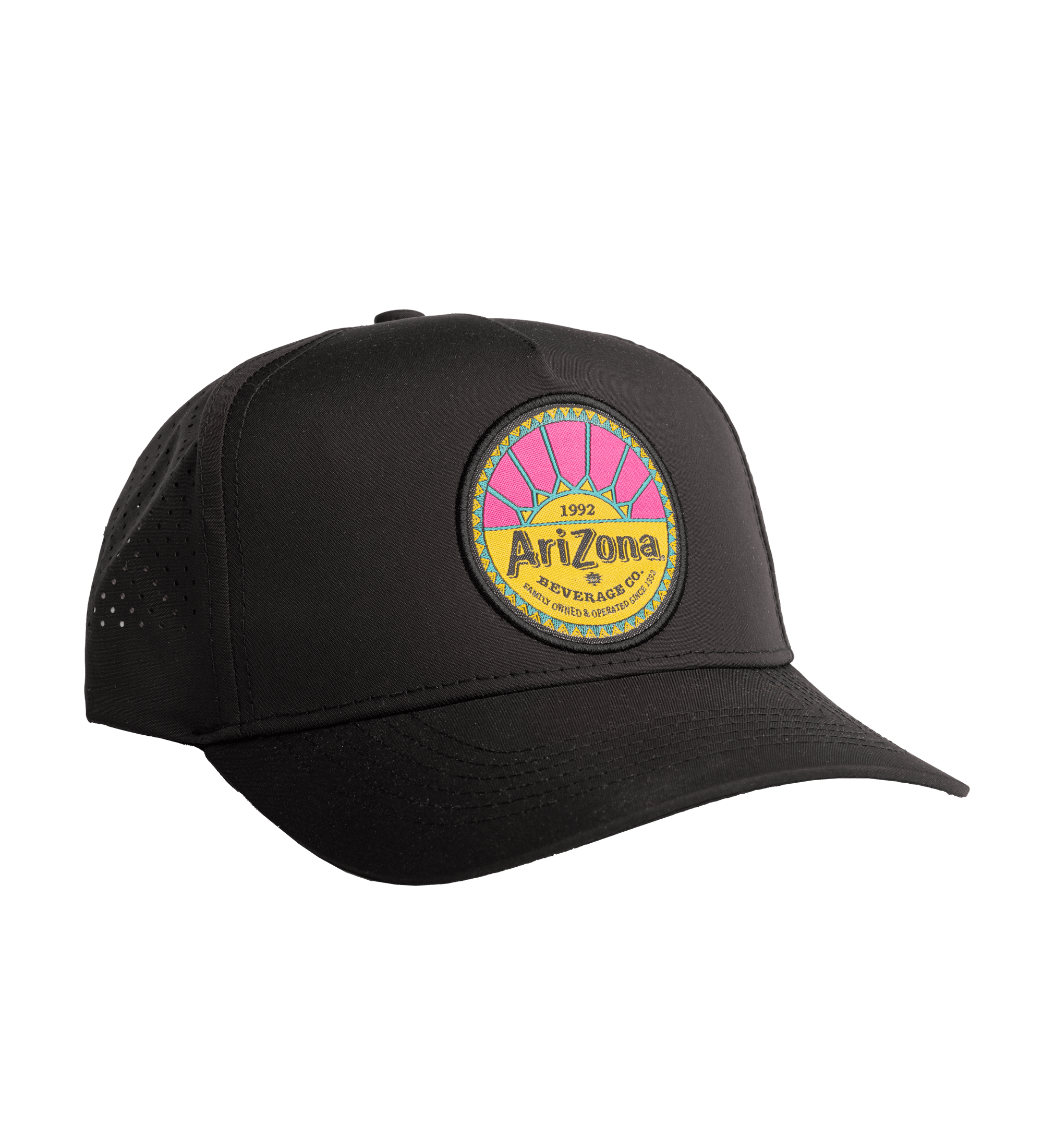 Black Sunburst Snapback Hat Image