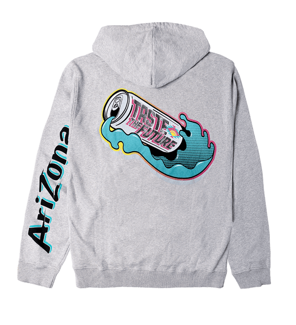 Heather Gray Taste the Future Cotton Hoodie