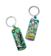 Two colorful keychains shaped like Arizona iced tea cans