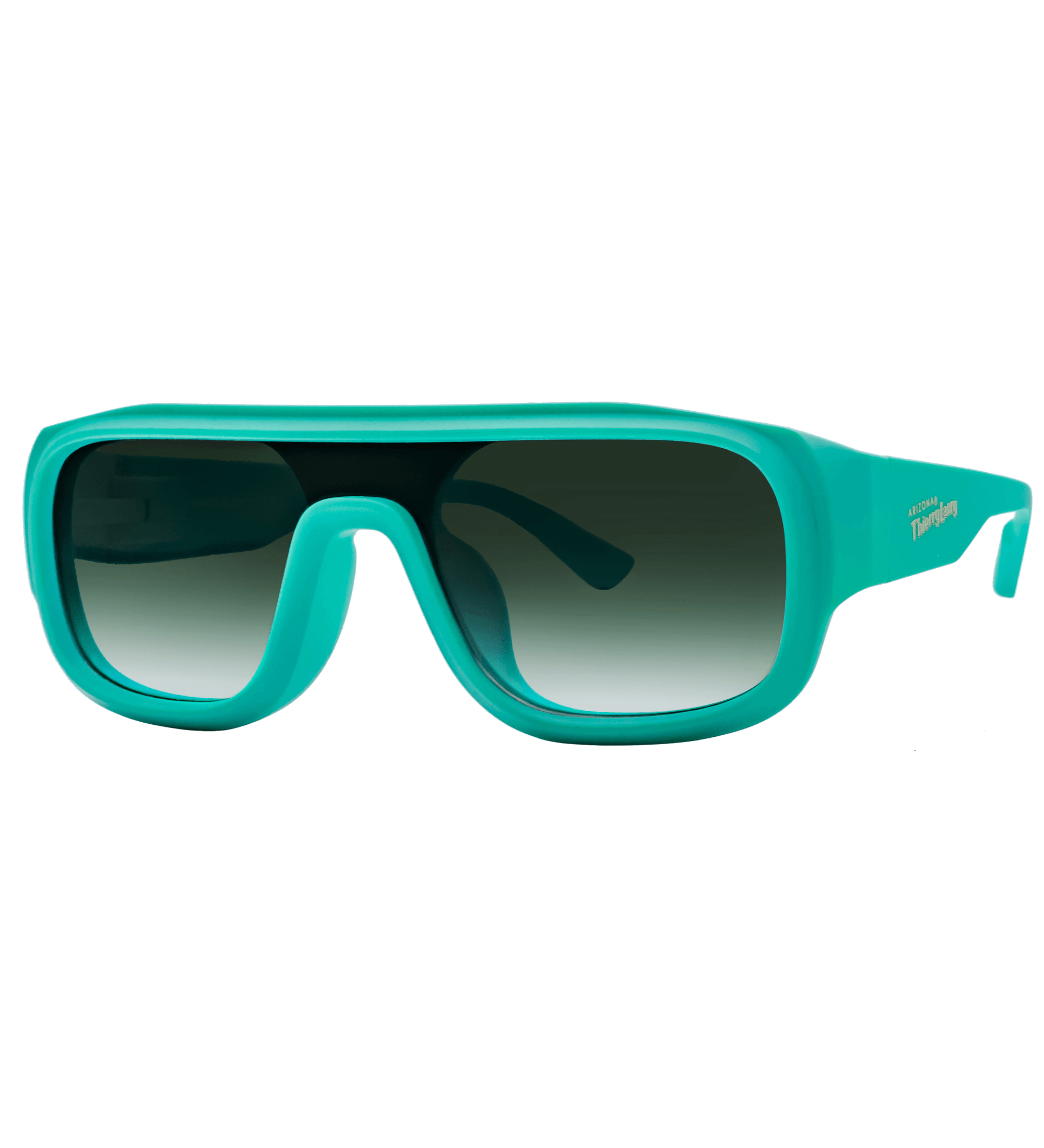 Teal Sunglasses with Teal Lens Side View