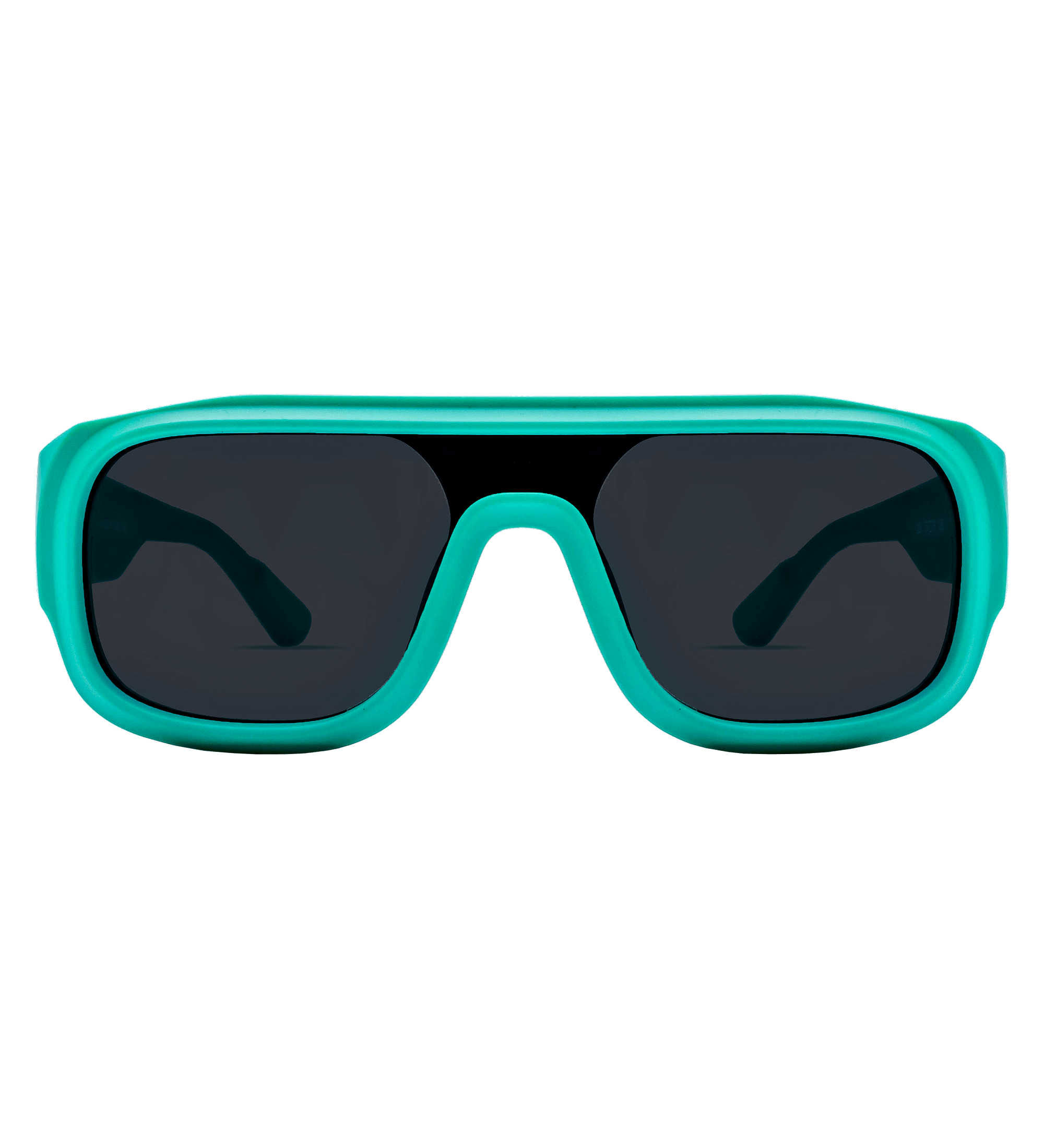 Teal Sunglasses with Black Lens Front View