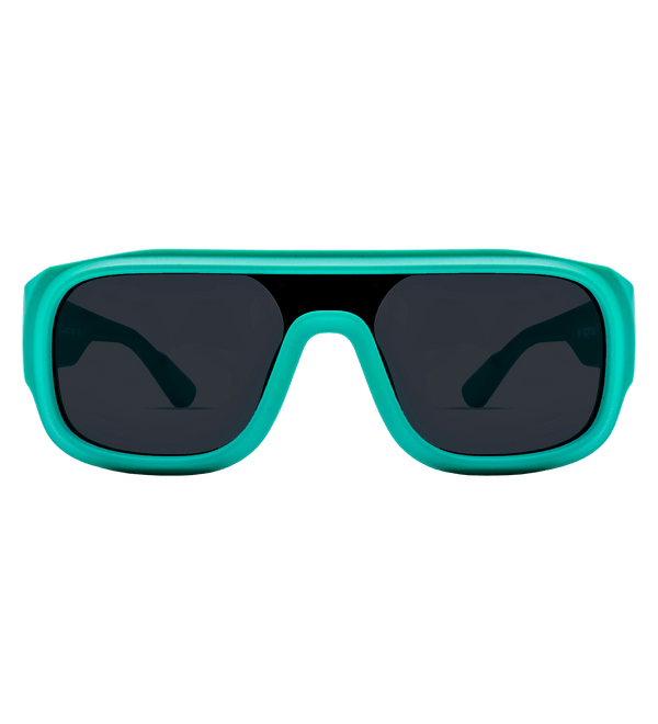 Teal Sunglasses with Black Lens Front View