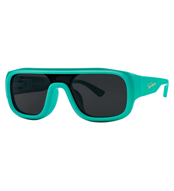Teal Sunglasses with Black Lens Side View