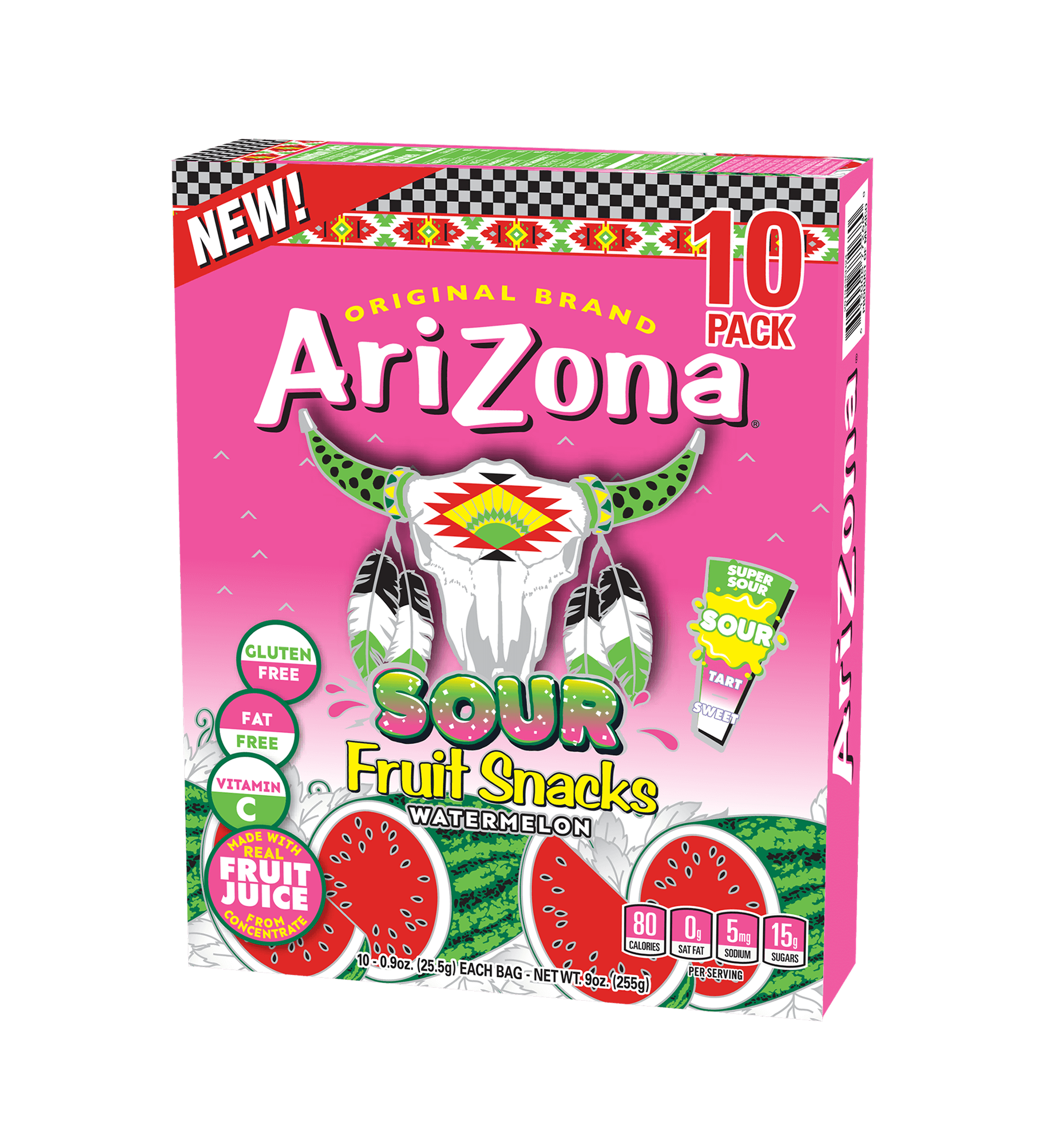 Sour Watermelon 10 Pack .9oz Bag Fruit Snacks