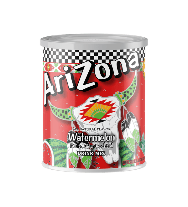 Can of Arizona Watermelon fruit juice cocktail drink mix
