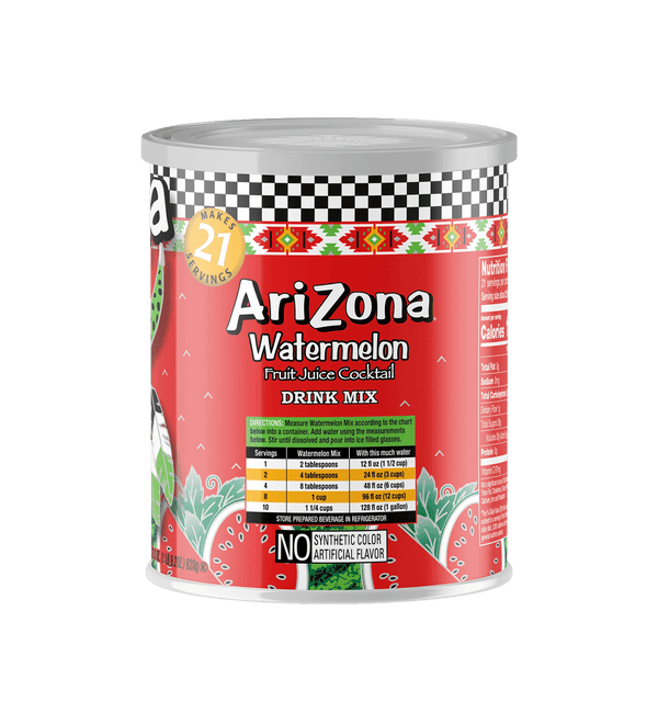 Can of Arizona Watermelon fruit juice cocktail drink mix