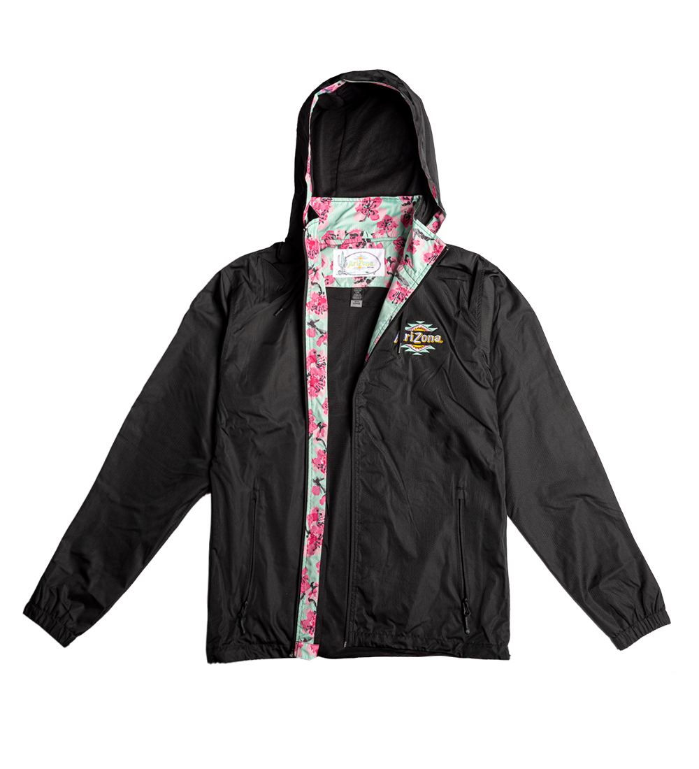 Black Cherry Blossom Windbreaker Jacket