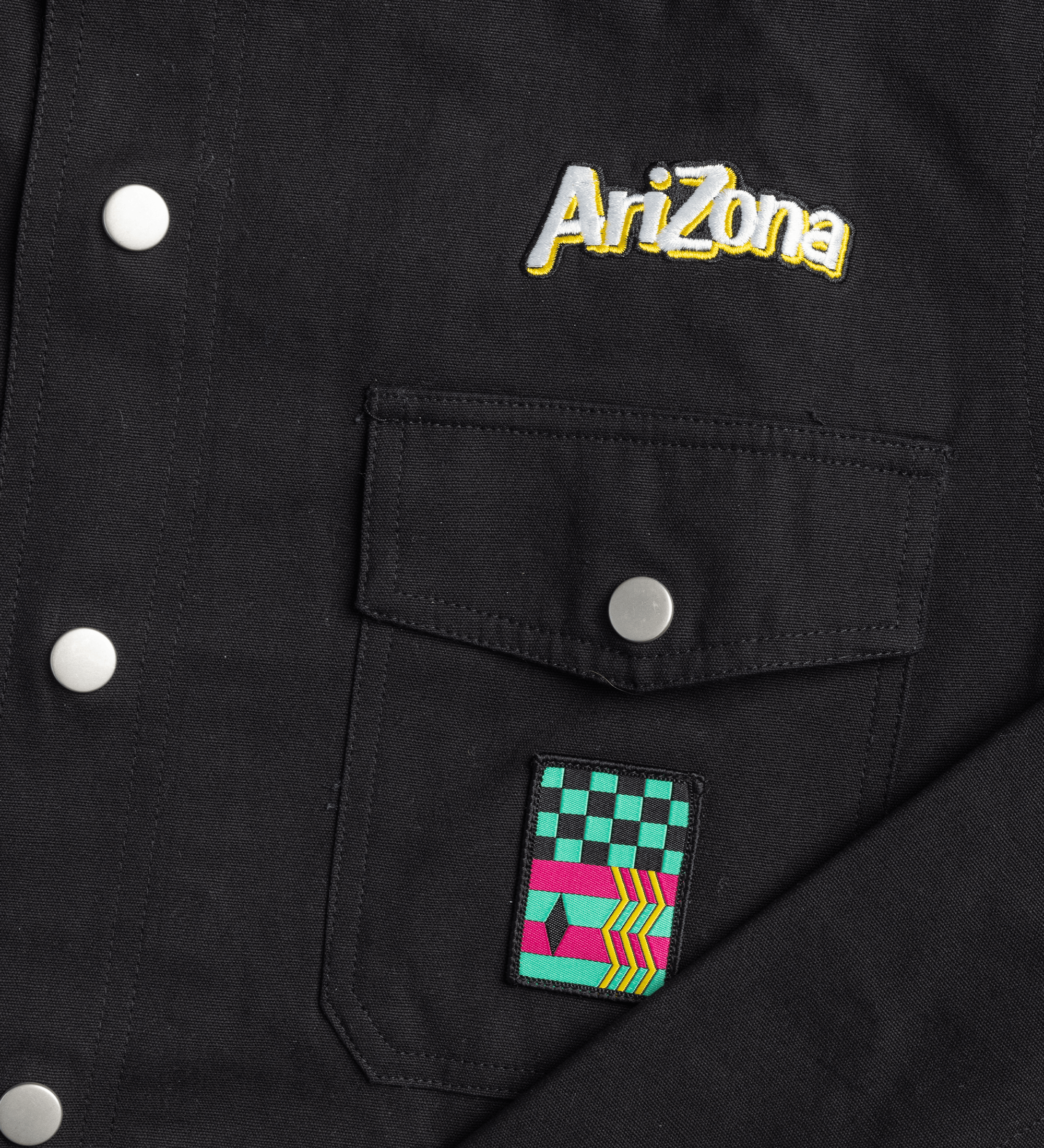 Black Heritage Work Shirt Front Close -up Image
