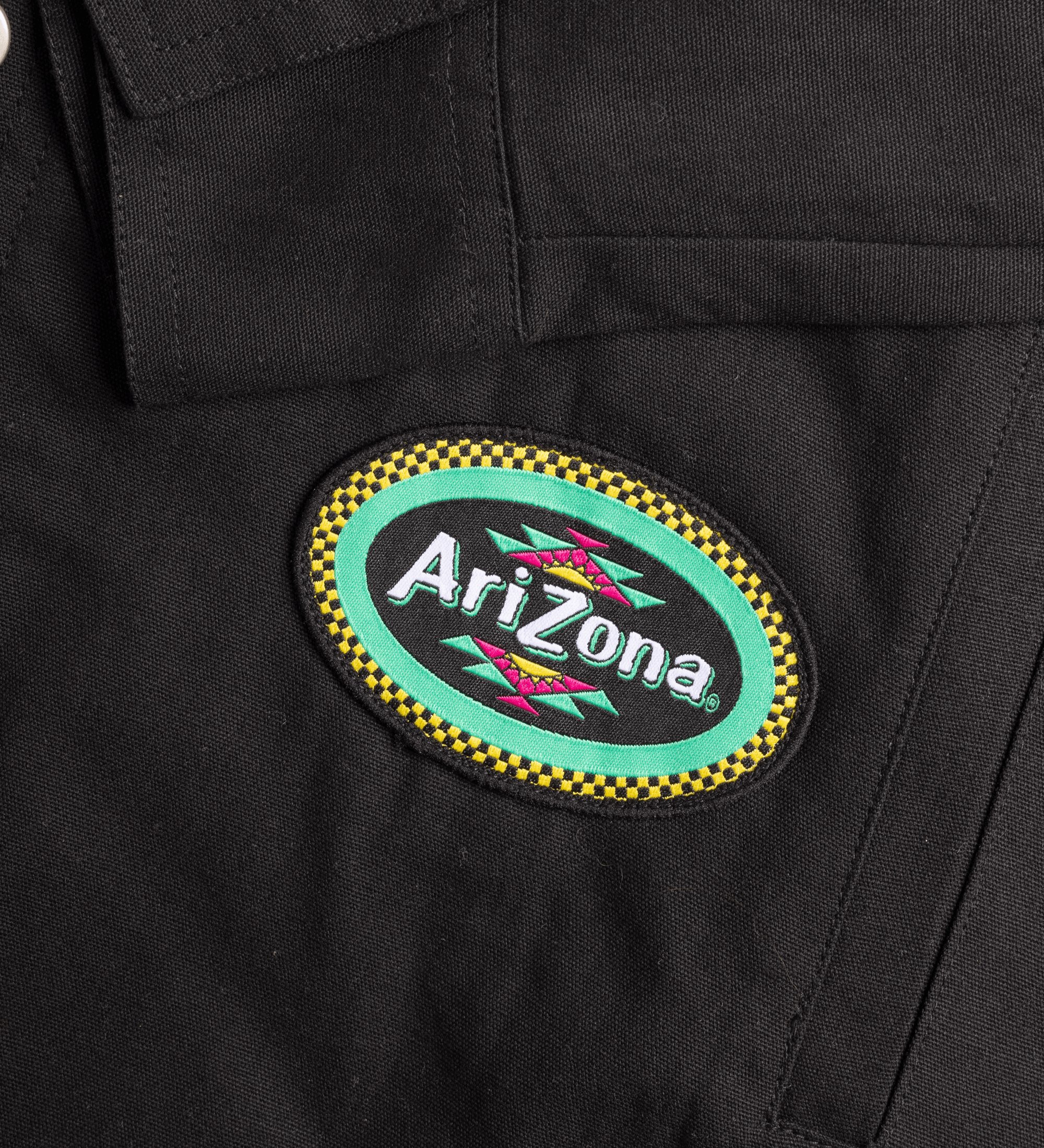 Black Heritage Work Shirt Front Close-up logo Image