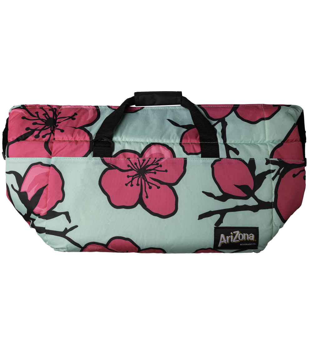 Teal & Pink Cherry Blossom Cooler Bag