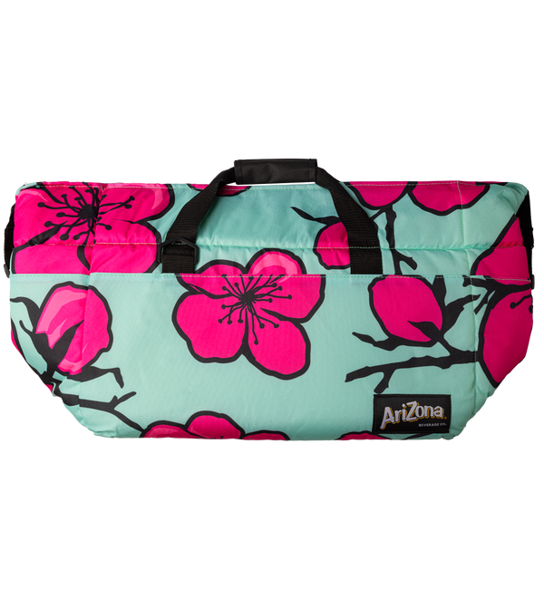 Teal & Pink Cherry Blossom Cooler Bag