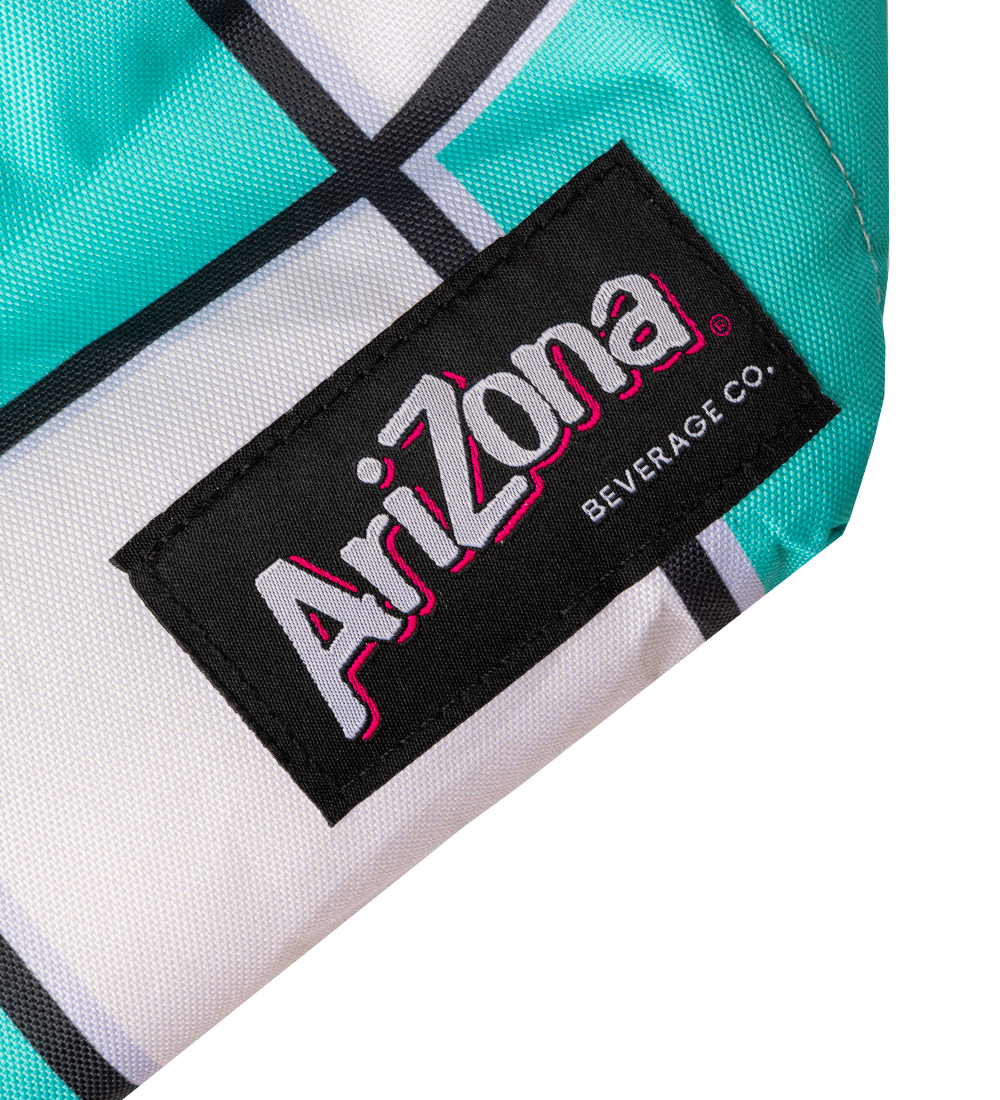 White & Teal Checkerboard Cooler Bag
