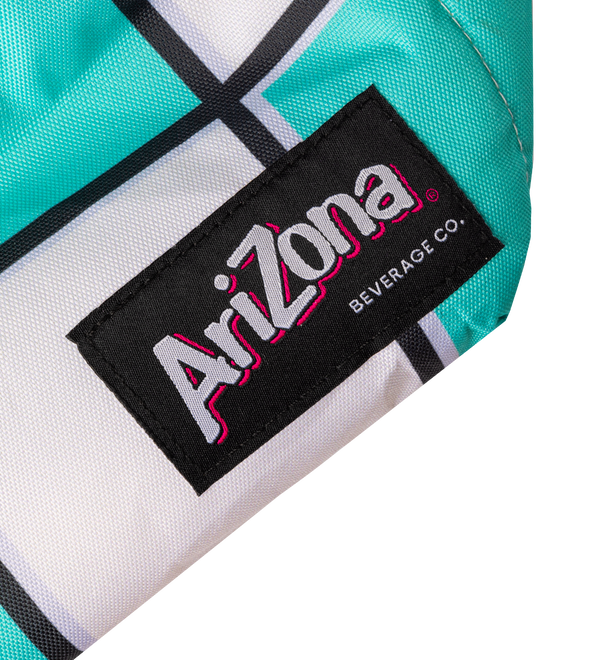 White & Teal Checkerboard Cooler Bag