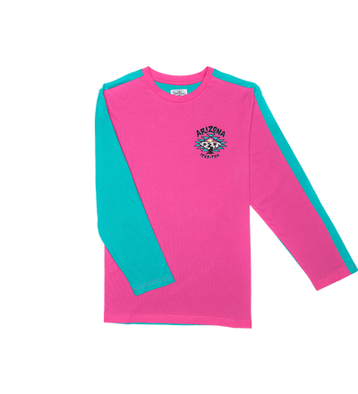 Skater Pink/Teal L/S T-Shirt