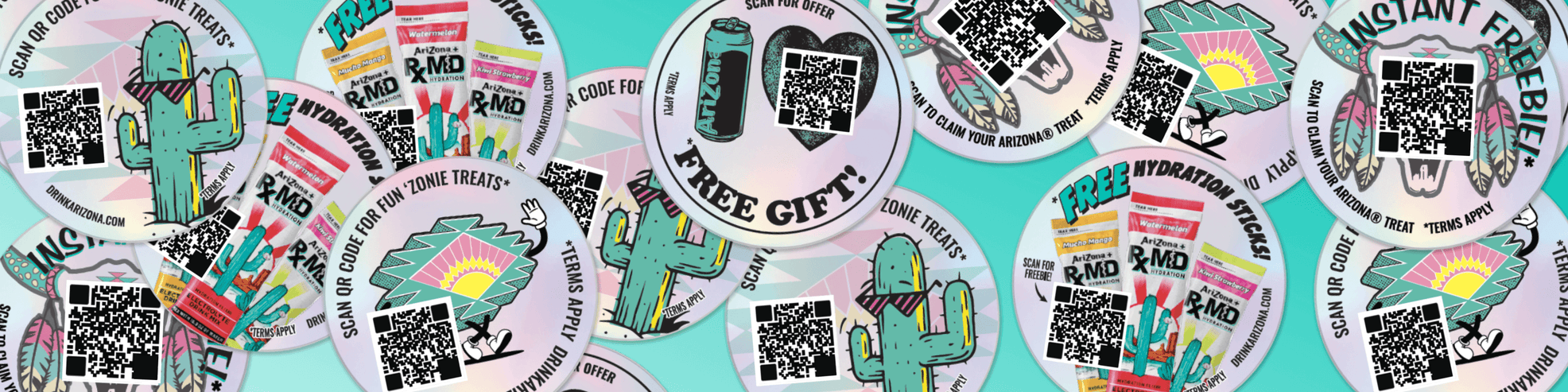 AriZona Stickers: The Official Big Can QR Code Promotion