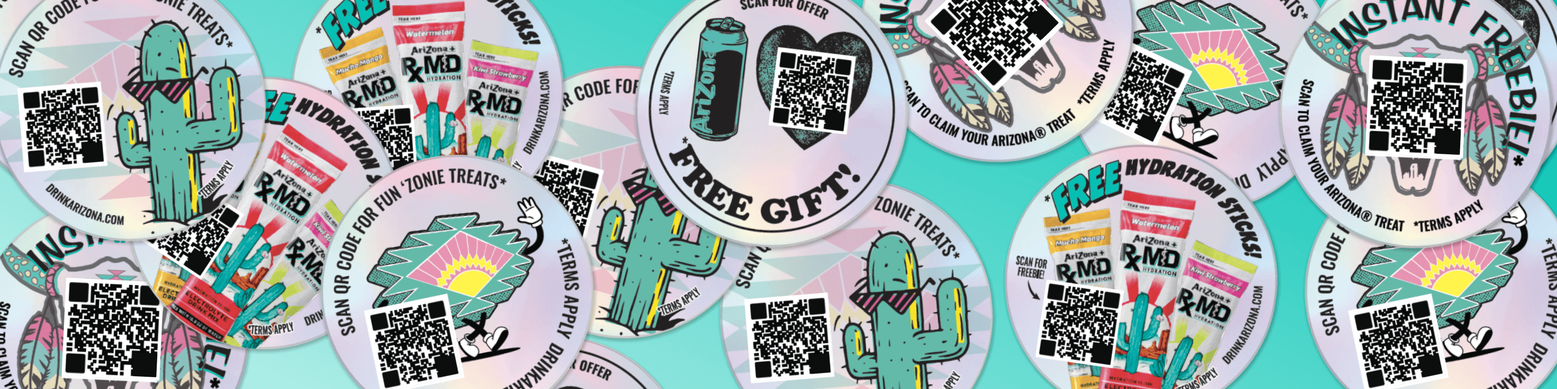 AriZona Stickers: The Official Big Can QR Code Promotion