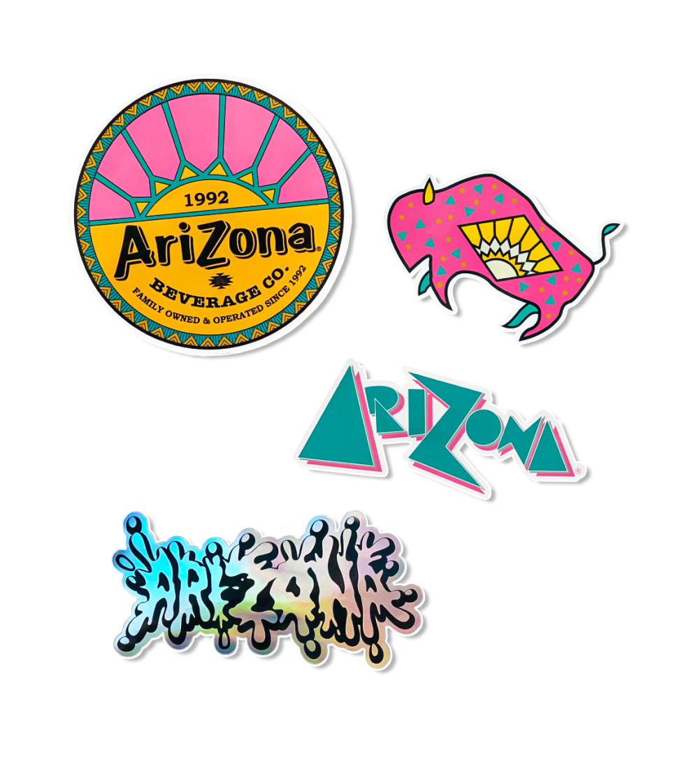 Sticker Hrizon AriZona Retro 4-Piece Sticker Set – DrinkAriZona