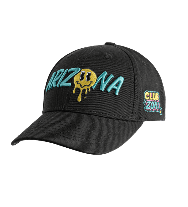 Black & Teal Club 'Zona Drippy Smiley Snapback Hat
