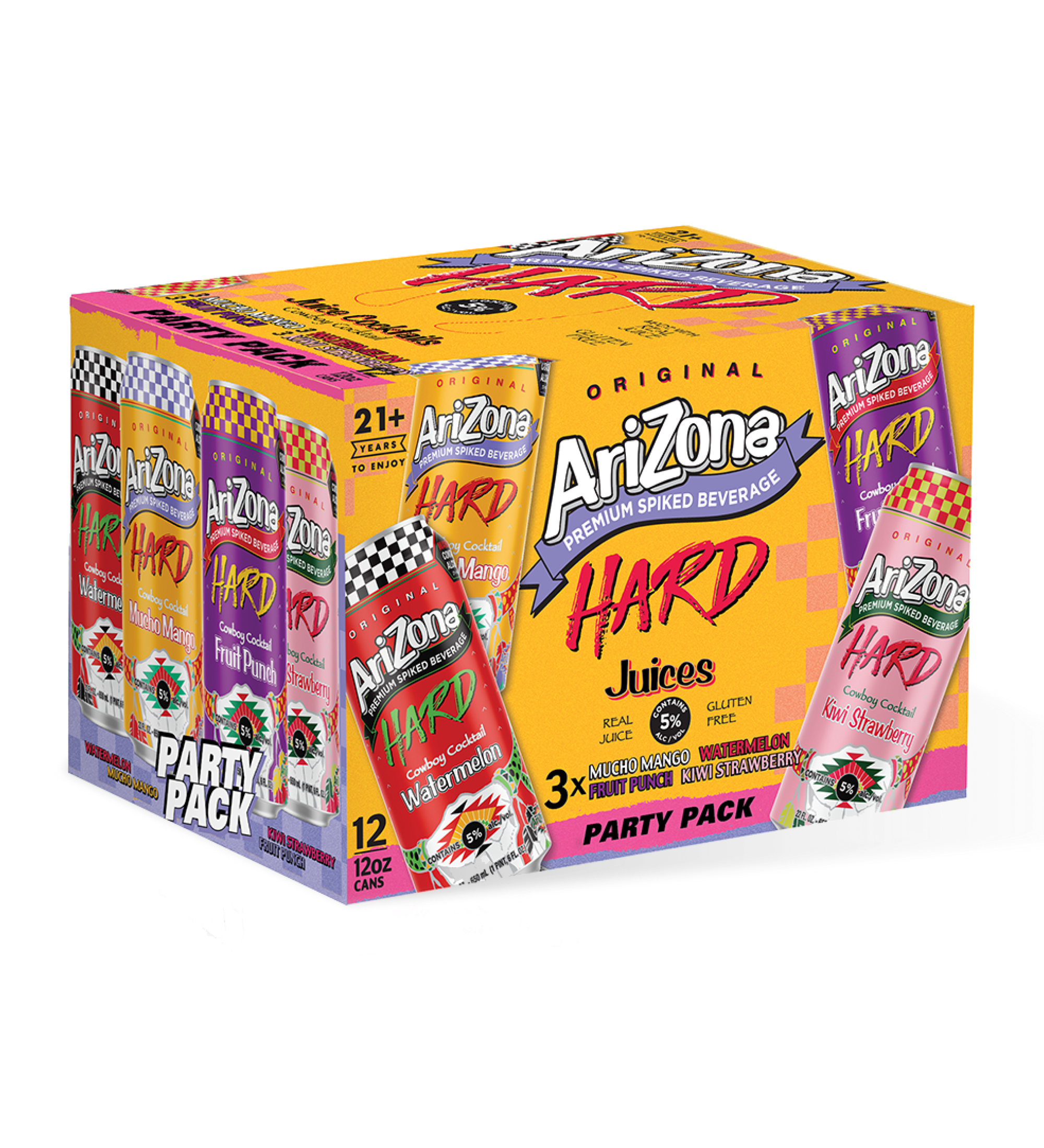 Hard Juice Cocktail 12-Count Party Variety Pack | 12 oz.  / 12-pack