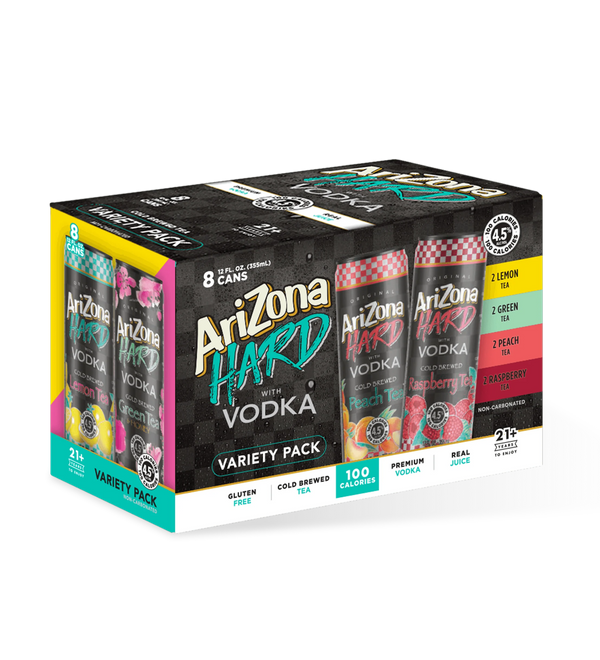 Hard with Vodka Tea 8-Count Party Variety Pack | 12 oz.  / 8-pack