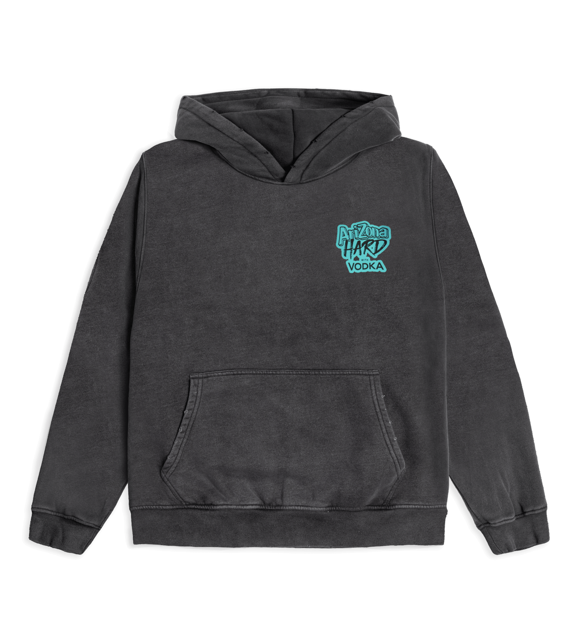 AriZona Hard with Vodka Charcoal & Teal Hoodie