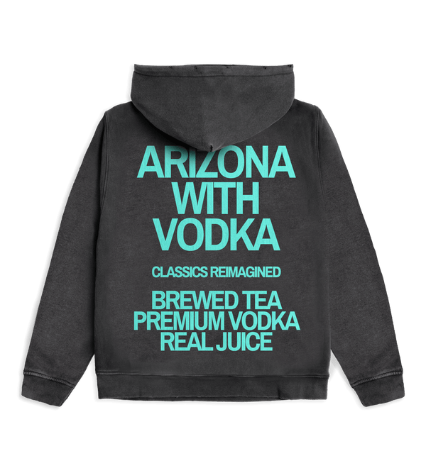 AriZona Hard with Vodka Charcoal & Teal Hoodie