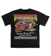 Black AZ Flame Red Car T-Shirt