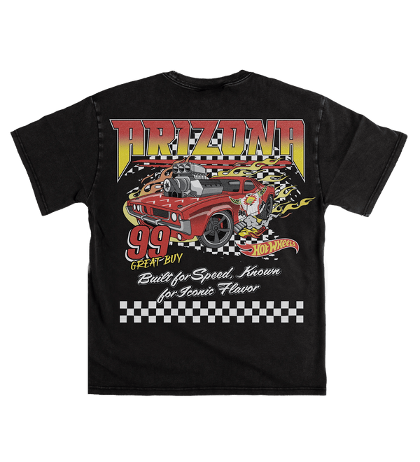 Black AZ Flame Red Car T-Shirt