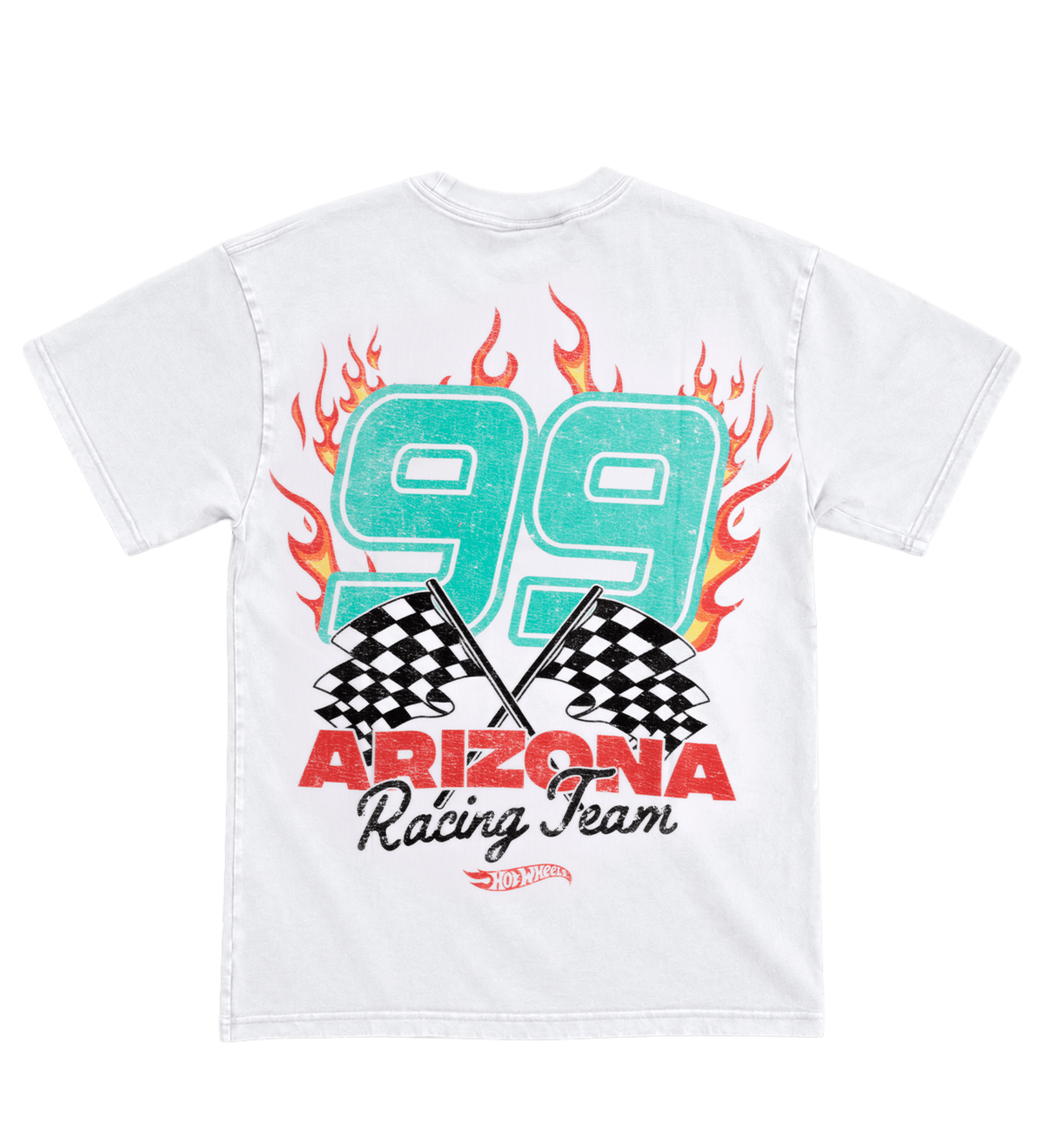 White & Teal 99 Racing Team T-Shirt